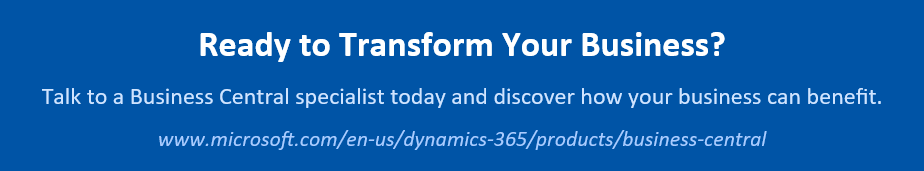 Ready to transform your business with Business Central